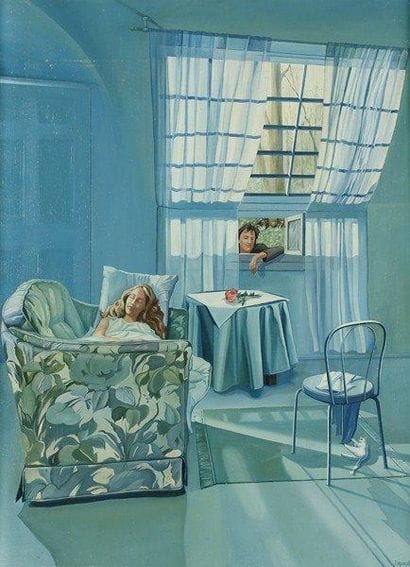 C.V BIRYUKOV
L'amour, 1992. Huile sur toile.Signée...