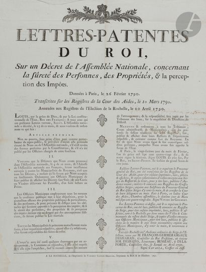 REVOLUTION. FINANCES. 23 posters, 1789-1802,...
