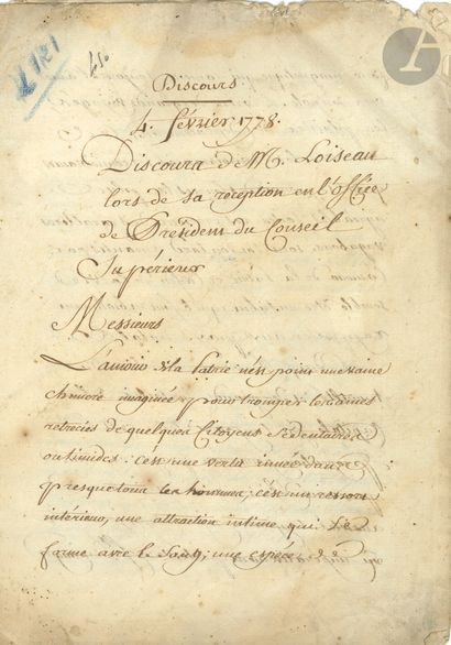 SAINT-DOMINGUE. Jacques LOISEAU, Creole landowner...