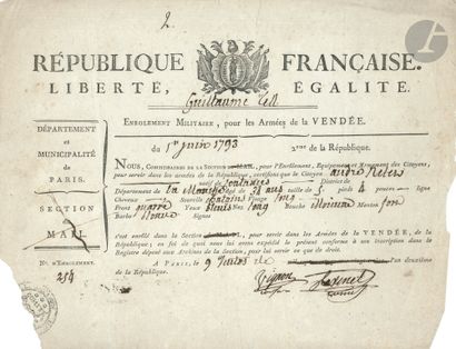 VENDÉE and CHOUANNERIE. 20 letters or pieces,...