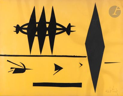 Wifredo LAM (1902-1982)
Composition, 1952
Collage.
Signé...
