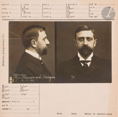 Alphonse Bertillon (1853-1914)
Portrait anthropométrique...
