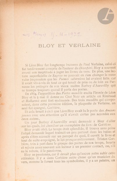 BLOY (Léon).
Un brelan d’excommuniés.
Paris...