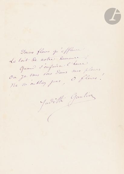 GAUTIER (Judith) - YAMAMOTO (Hōsui).
Poëmes...