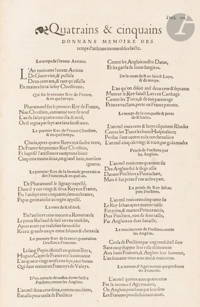 BOUCHET (Jean).
Les Genealogies, Effigies...