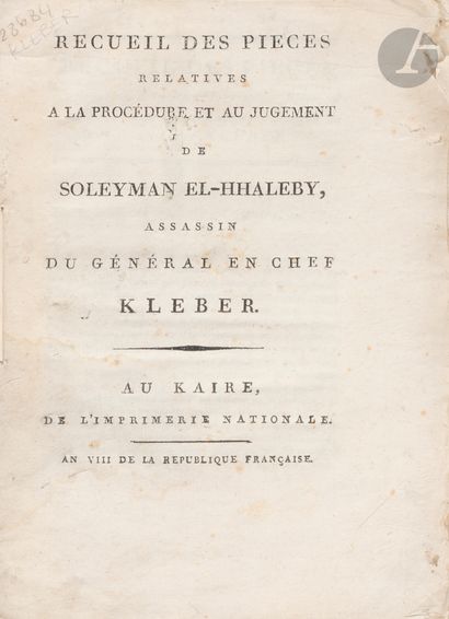 [KLÉBER].
Recueil des pièces relatives à...