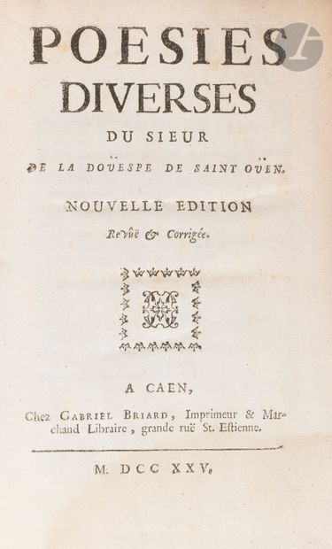 LA DOÜESPE DE SAINT-OUEN (Louis).
Poésies...