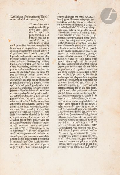 [INCUNABLE] - NICOLAS DE LYRE.
Postilla Nicolai...