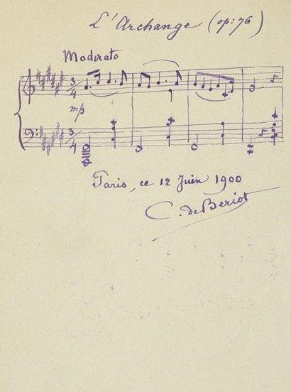 Charles Wilfrid de BÉRIOT (1833-1914) pianiste...