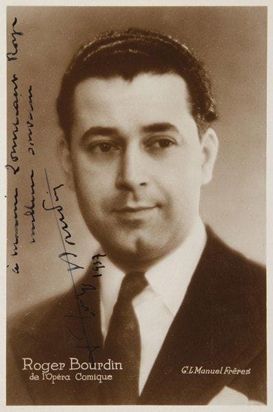 Roger BOURDIN (1900-1973) baryton français....