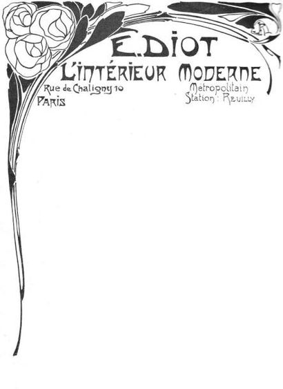 Édouard DIOT (Ébéniste Art Nouveau)
Paire...