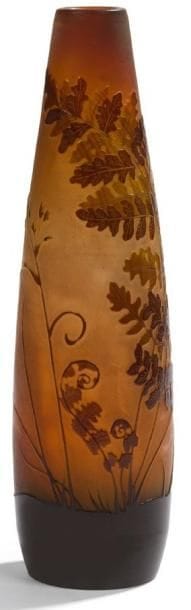 Émile GALLÉ (1846-1904)
Vase fuselé à col...