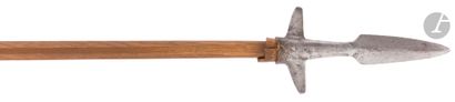 Hunting stake.
Mid-edge broadhead on round...