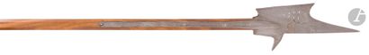 15th century halberd. 
Length : 36 cm
Mounted...