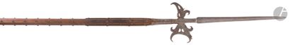 Parade halberd.
Long, four-sided sword head....