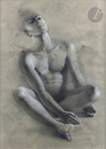 Gérard DI-MACCIO (born 1938)
Crouching man
Ink...
