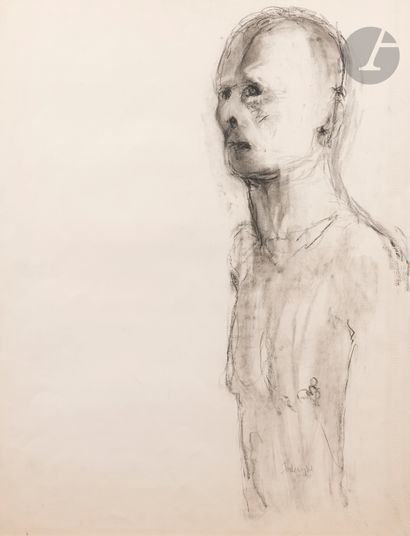 Eugène DODEIGNE (1923-2015)
Portrait, 1960
Charcoal...