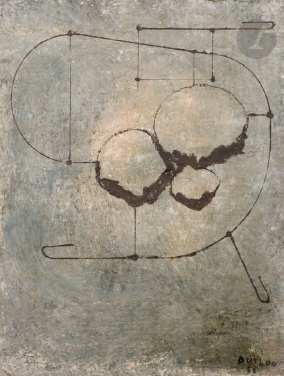 Jacques DUTHOO (1910-1960)
Composition, 1958
Oil...