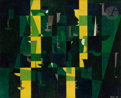 Jacques BUSSE (1922-2004)
Verrerie aux deux...