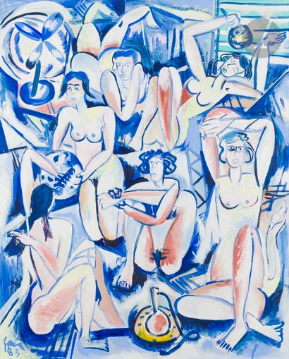 Louis CANE (1943-2024)
Bathers, 1983
Oil...