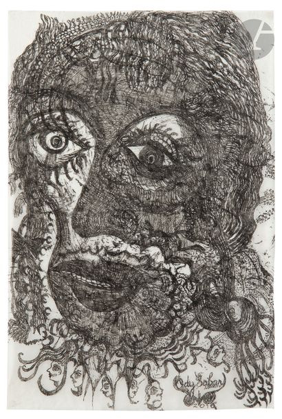 Ody SABAN (born 1953)
Faces
2 inks on paper.
Signed...