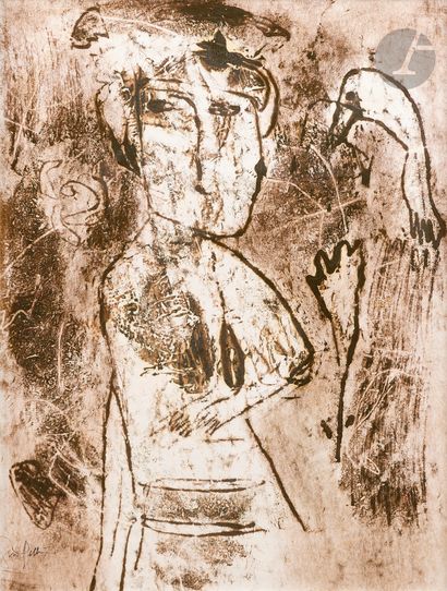 Gina PELLON [Cuban] (1926-2014)
Female figure
Oil...