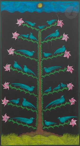 Scottie WILSON [écossais] (1905-1972)
Arbre...