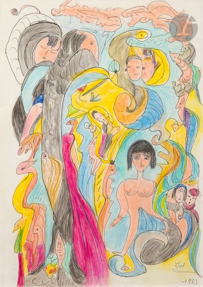 Solange LANTIER dite SOL (1906-1987)
Couples,...