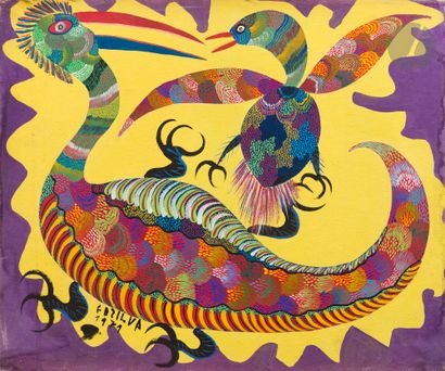 Francisco DA SILVA [Brazilian] (1910-1985)
Birds,...
