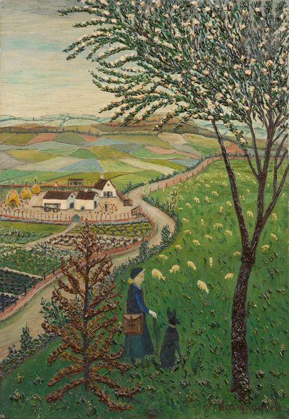 Jean BUSQUETS (1895-1962)
The Shepherdess
Oil...