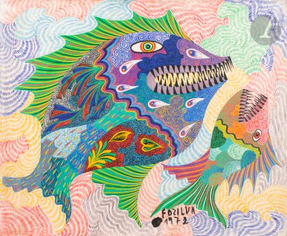 Francisco DA SILVA [Brazilian] (1910-1985)
Fish,...