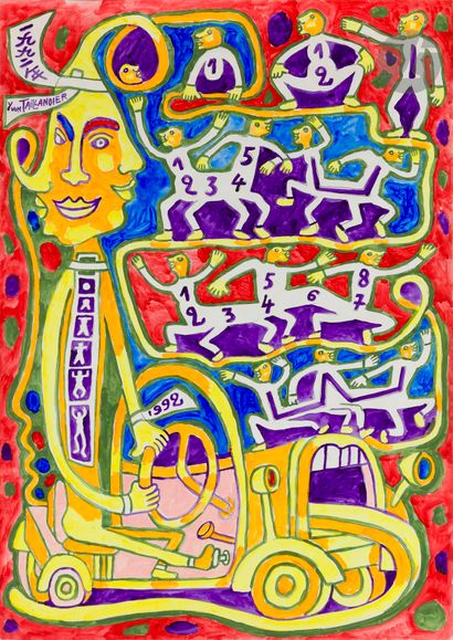 Yvon TAILLANDIER (1926-2018)
The Race, 1992
Gouache...