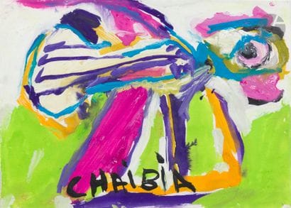 Chaïba TALAL [Moroccan] (1929-2004)
Face
Gouache...