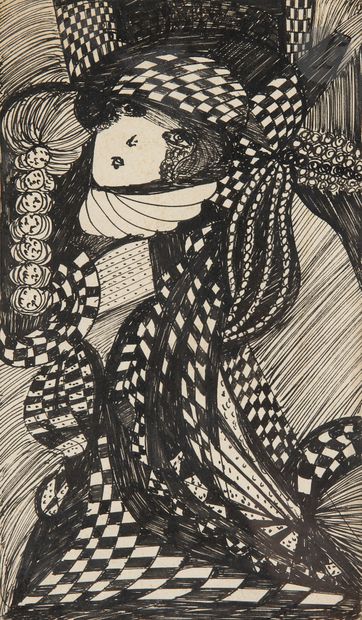 Madge GILL [British] (1882-1961)
Face
Ink...