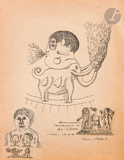 Maurice RAPIN (1924-2000)
Surrealist composition,...