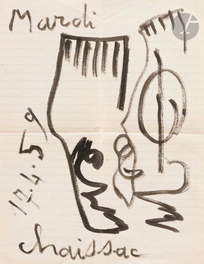 Gaston CHAISSAC (1910-1964)
Composition,...