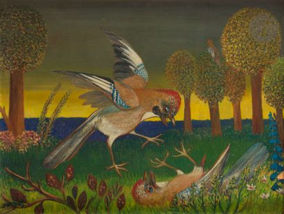 Ferdinand DESNOS (1901-1958)
Fighting Jays
Oil...