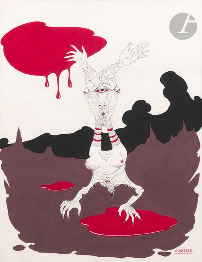 Félix LABISSE (1905-1982)
Le Manu militari
Gouache...