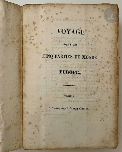 [VOYAGES]. 
 Set of 5 travel books from the...