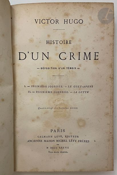 [XIXth CENTURY BOOKS]. 
Important set of...