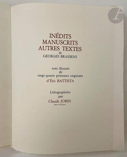 [BRASSENS (Georges)]. 
Set of 4 works by...