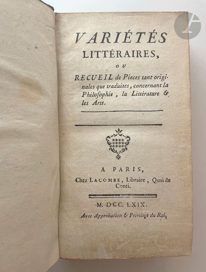 ARNAUD (François) - SUARD (Jean-Baptiste-Antoine).
Variétés...