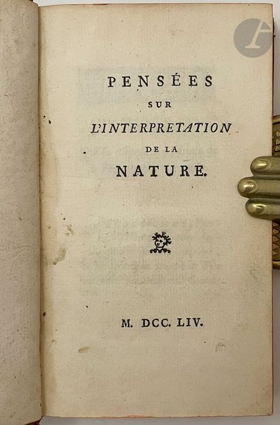 [DIDEROT (Denis) Pensées sur l'interprétation...