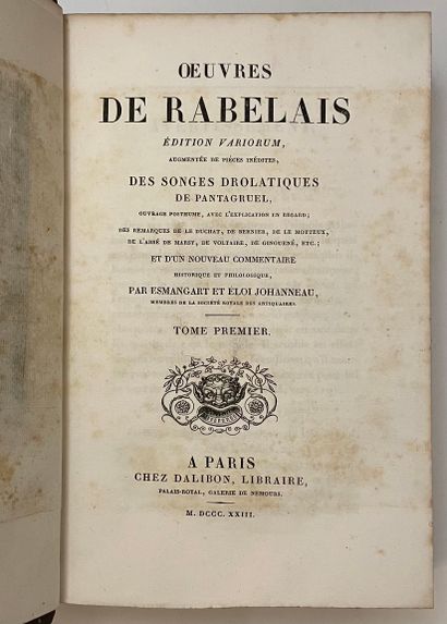 [XIXth CENTURY BOOKS]. 
Important set of...