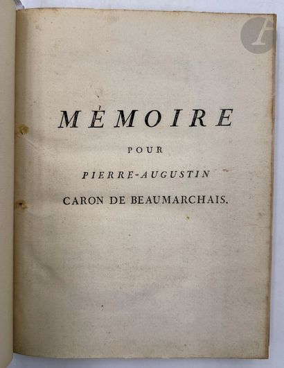BEAUMARCHAIS (Pierre-Augustin Caron de).
[Mémoires...