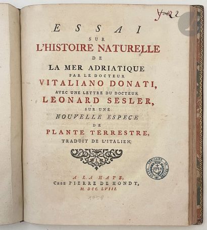 DONATI (Vitaliano) Essai sur l'histoire naturelle...