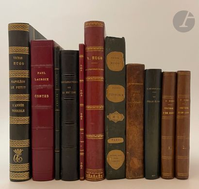 [XIXth CENTURY BOOKS]. 
Important set of...