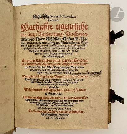 CUREUS (Joachimus) Schlesische General Chronica...