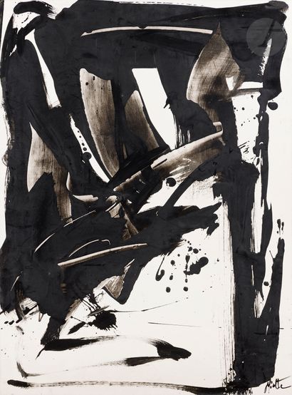 Jean MIOTTE (1926-2016) Composition Acrylic...