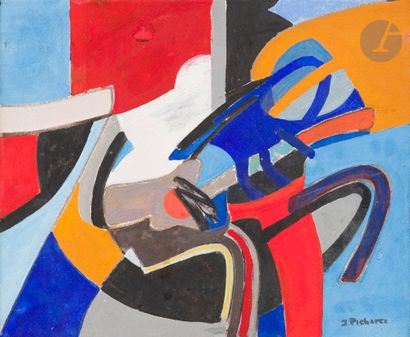 James PICHETTE (1920-1996) Composition Gouache...